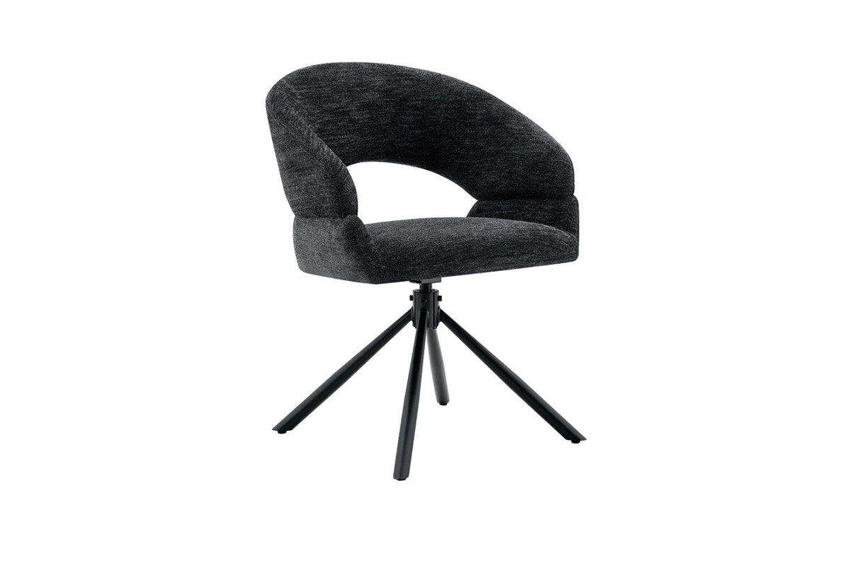 Chaise pivotante Amber – Noir – vue 5