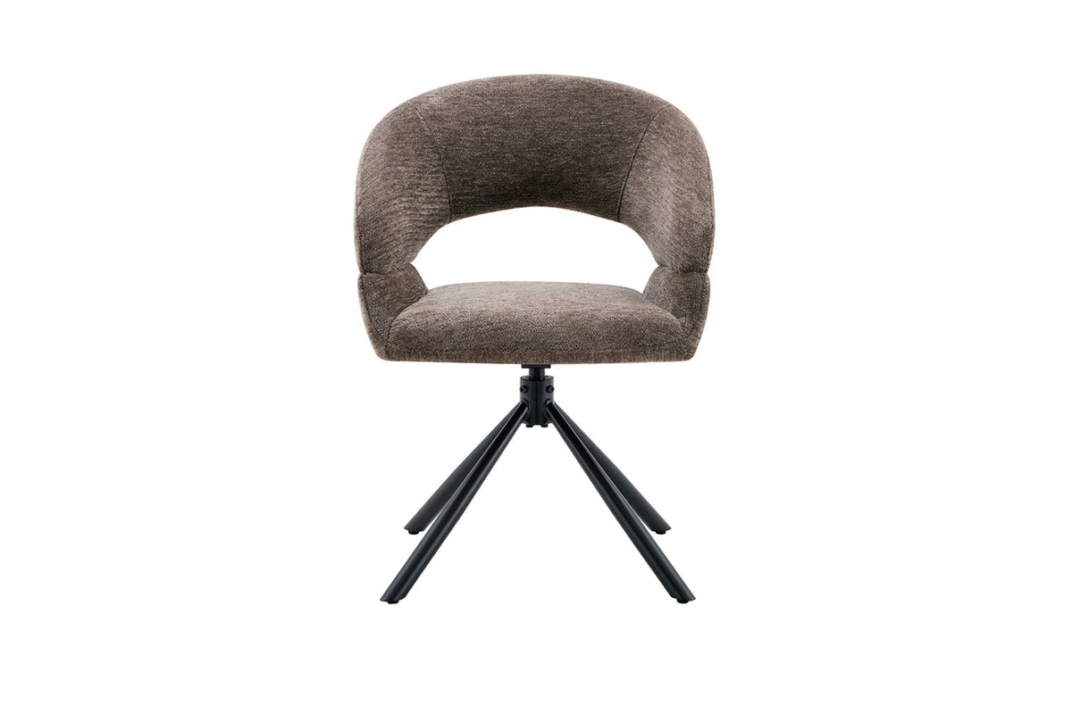 Chaise pivotante Amber – Poivre – vue principale