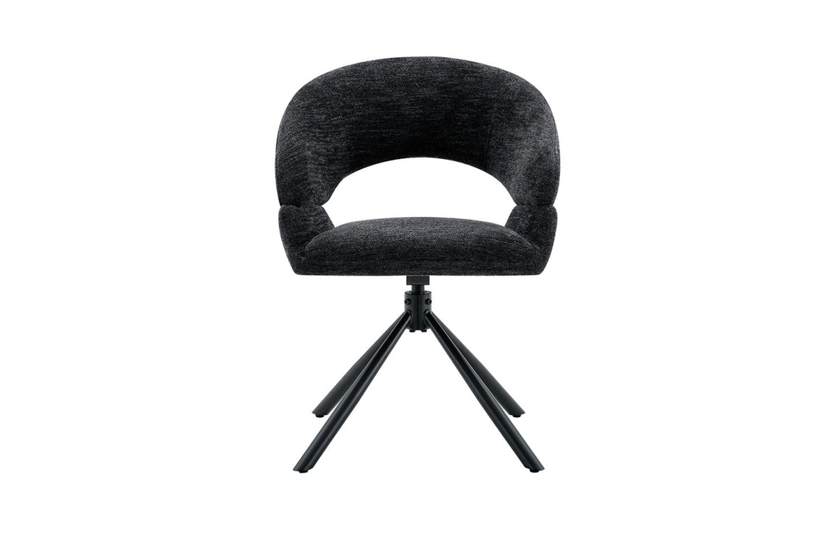Chaise pivotante Amber – Noir – vue principale