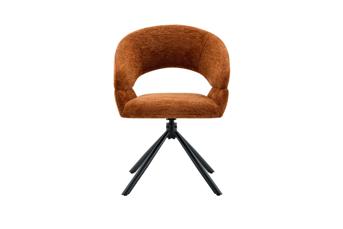 Chaise pivotante Amber – Orange – vue principale