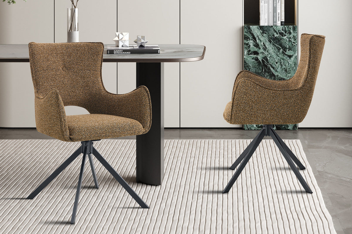 Chaise pivotante Billy – Rouille – vue 2