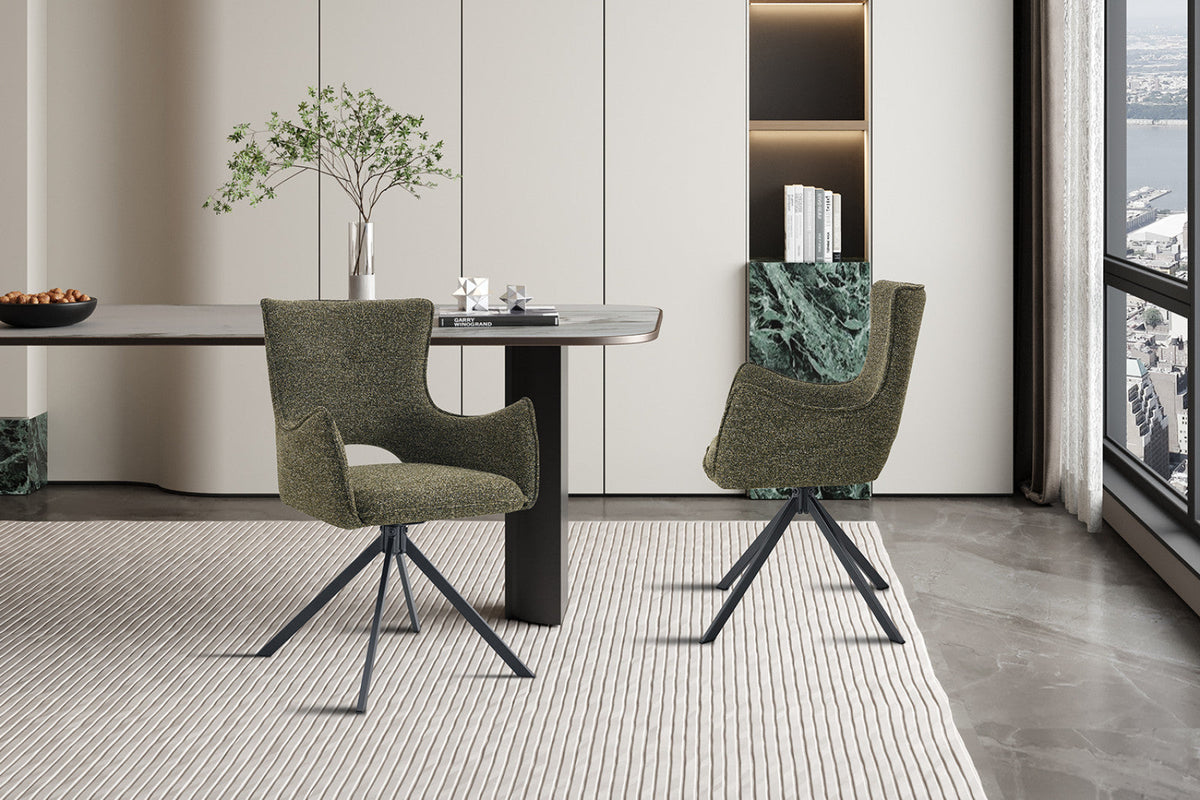 Chaise pivotante Billy – Vert – vue 4