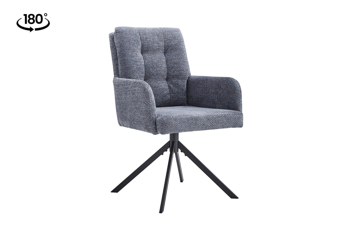 Chaise pivotante Granada – Gris foncé – vue 4
