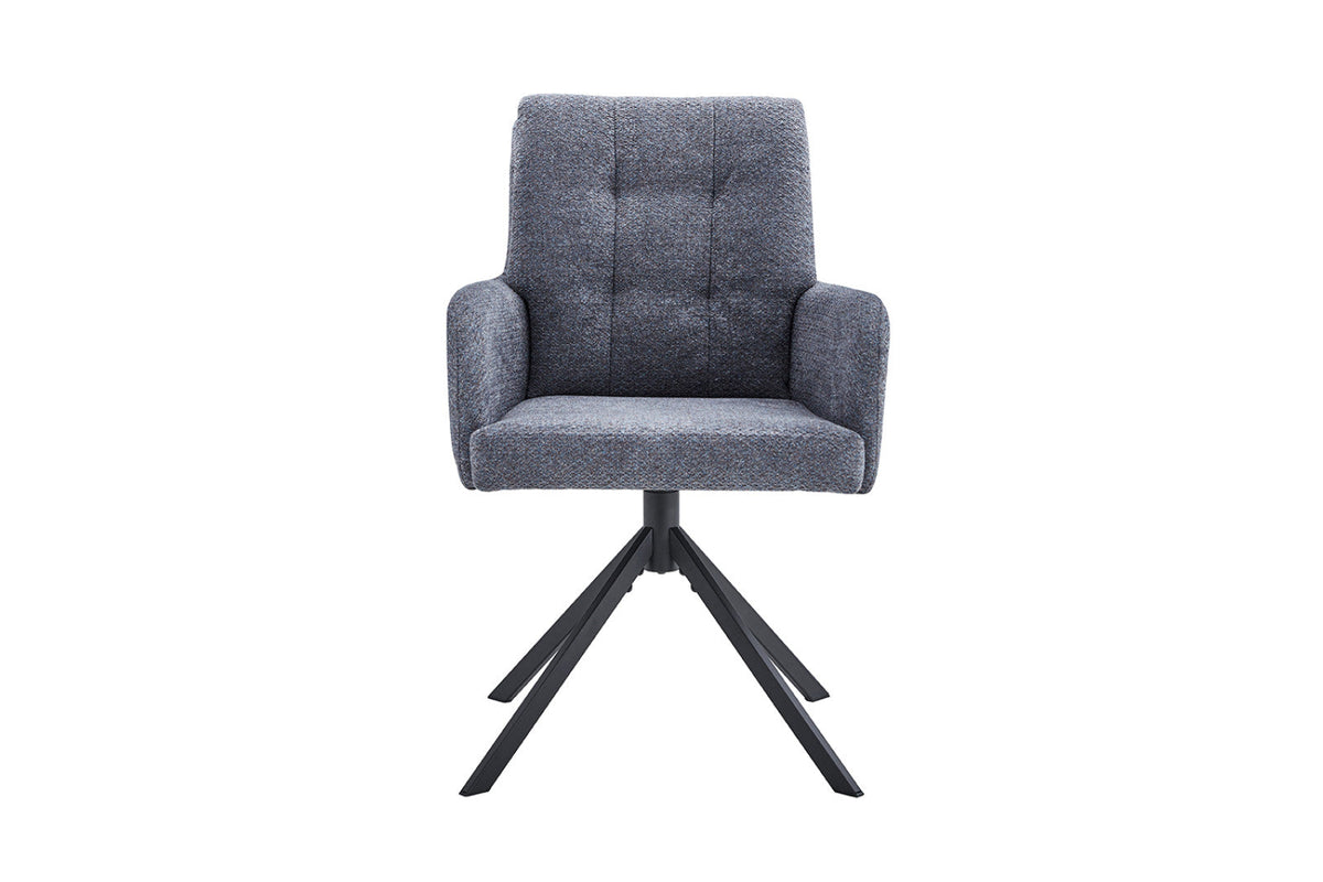 Chaise pivotante Granada – Gris foncé – vue principale