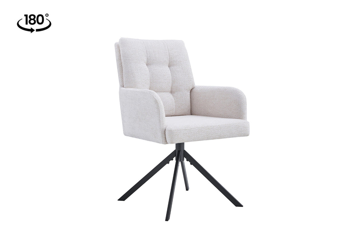 Chaise pivotante Granada – Écru – vue 4