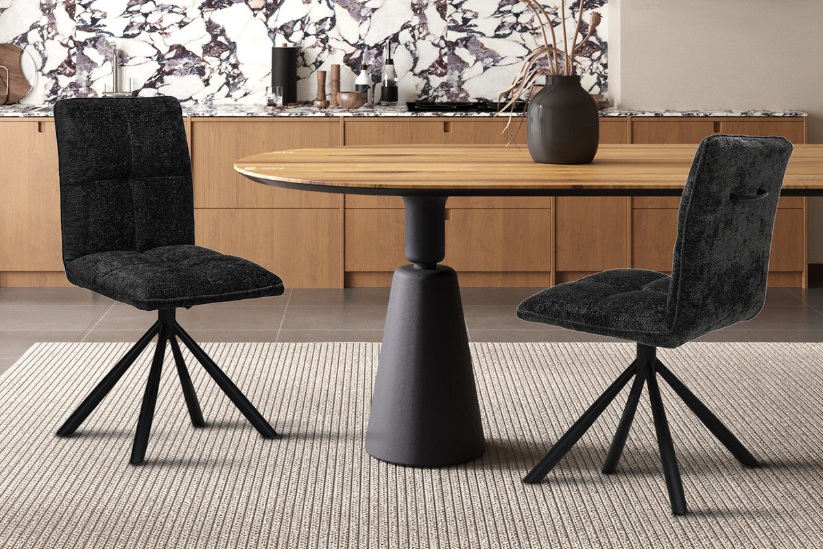 Chaise pivotante Jack – Gris foncé – vue 2
