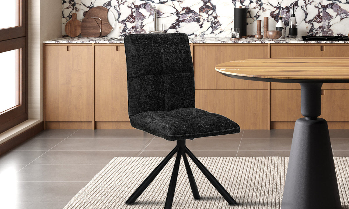 Chaise pivotante Jack – Gris foncé – vue 3