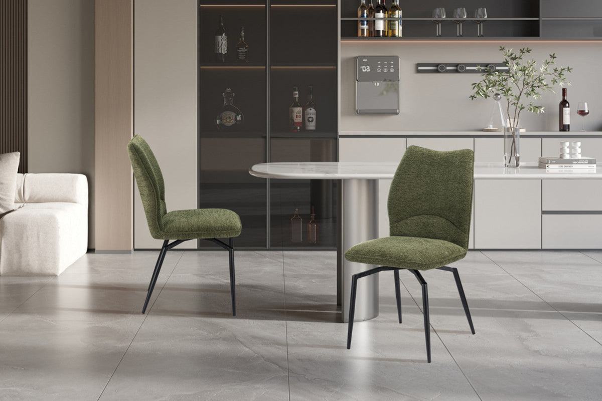 Chaise pivotante Lara – Vert – vue 4