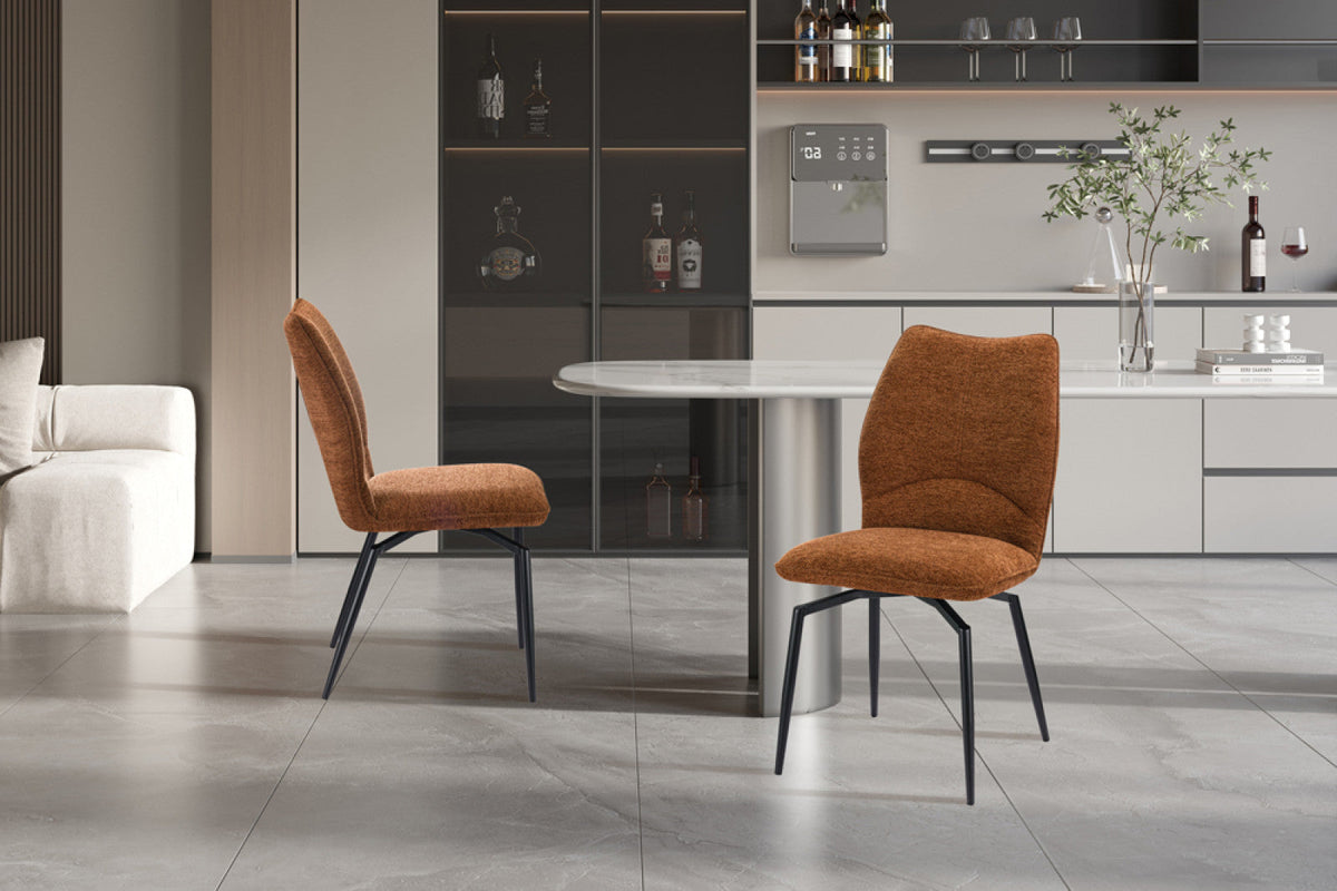 Chaise pivotante Lara – Rouille – vue 4