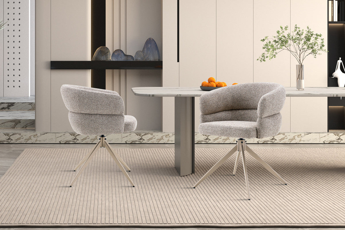 Chaise pivotante Leonie – Poivre – vue 3