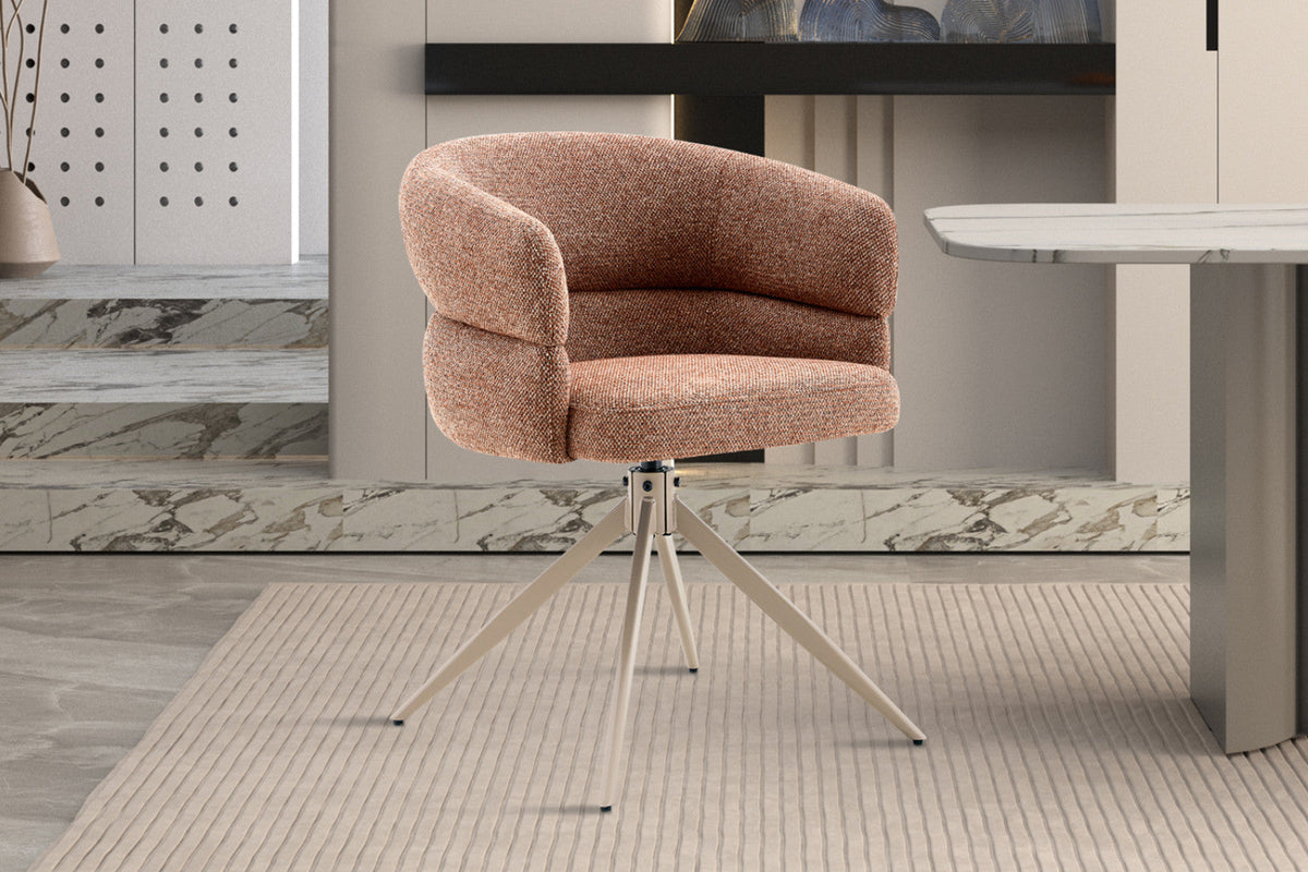 Chaise pivotante Leonie – Rouille – vue 4