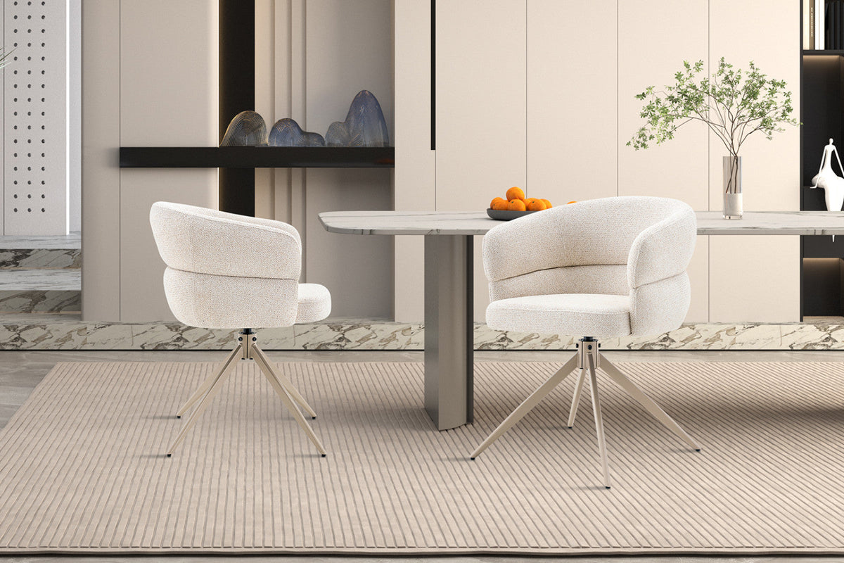 Chaise pivotante Leonie – Beige – vue 3