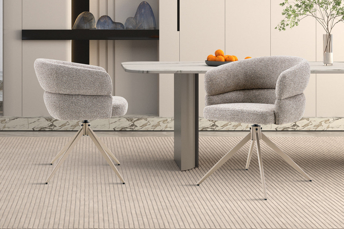 Chaise pivotante Leonie – Poivre – vue 2