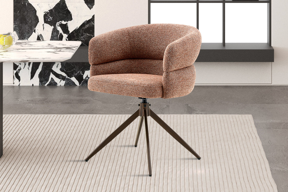 Chaise pivotante Leonie – Rouille – vue 4