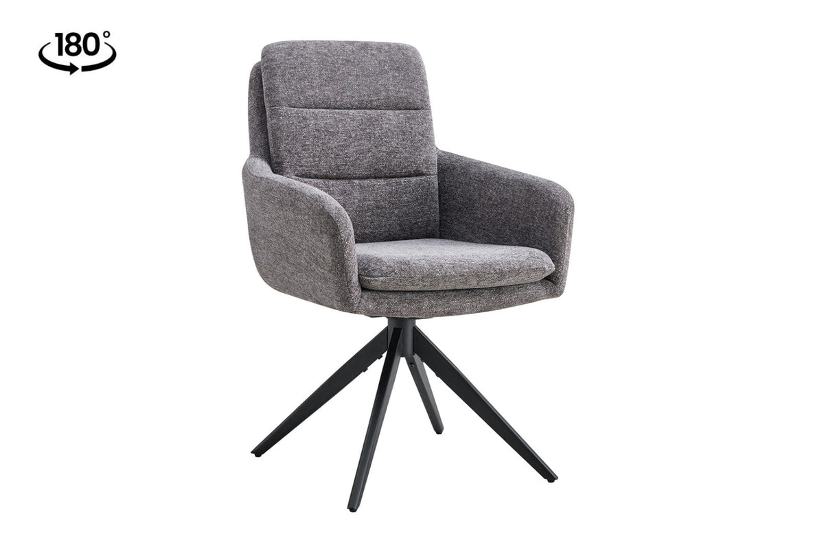 Chaise pivotante Lisold – Gris foncé – vue 2
