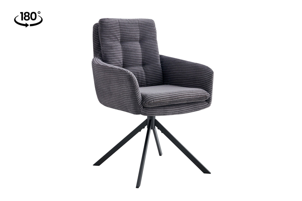 Chaise pivotante Luna – Gris – vue 5