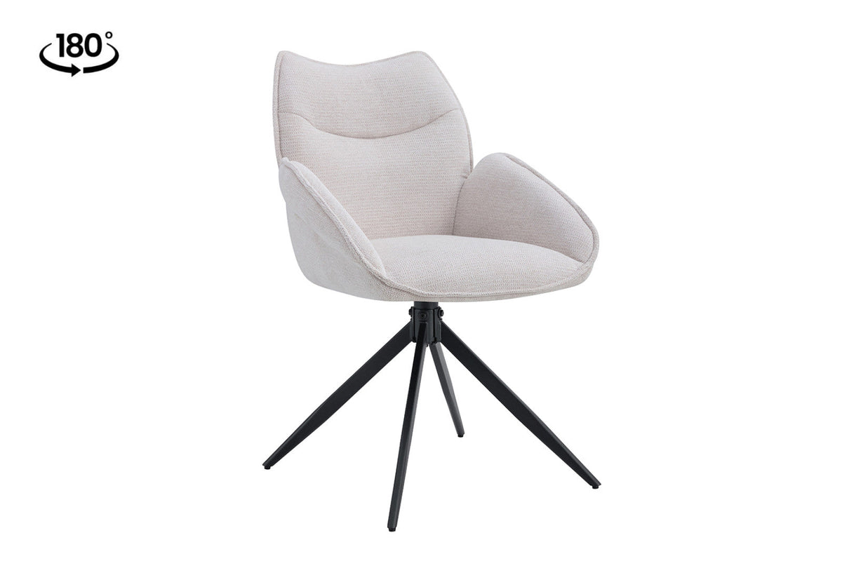 Chaise pivotante Mahi – Beige – vue principale