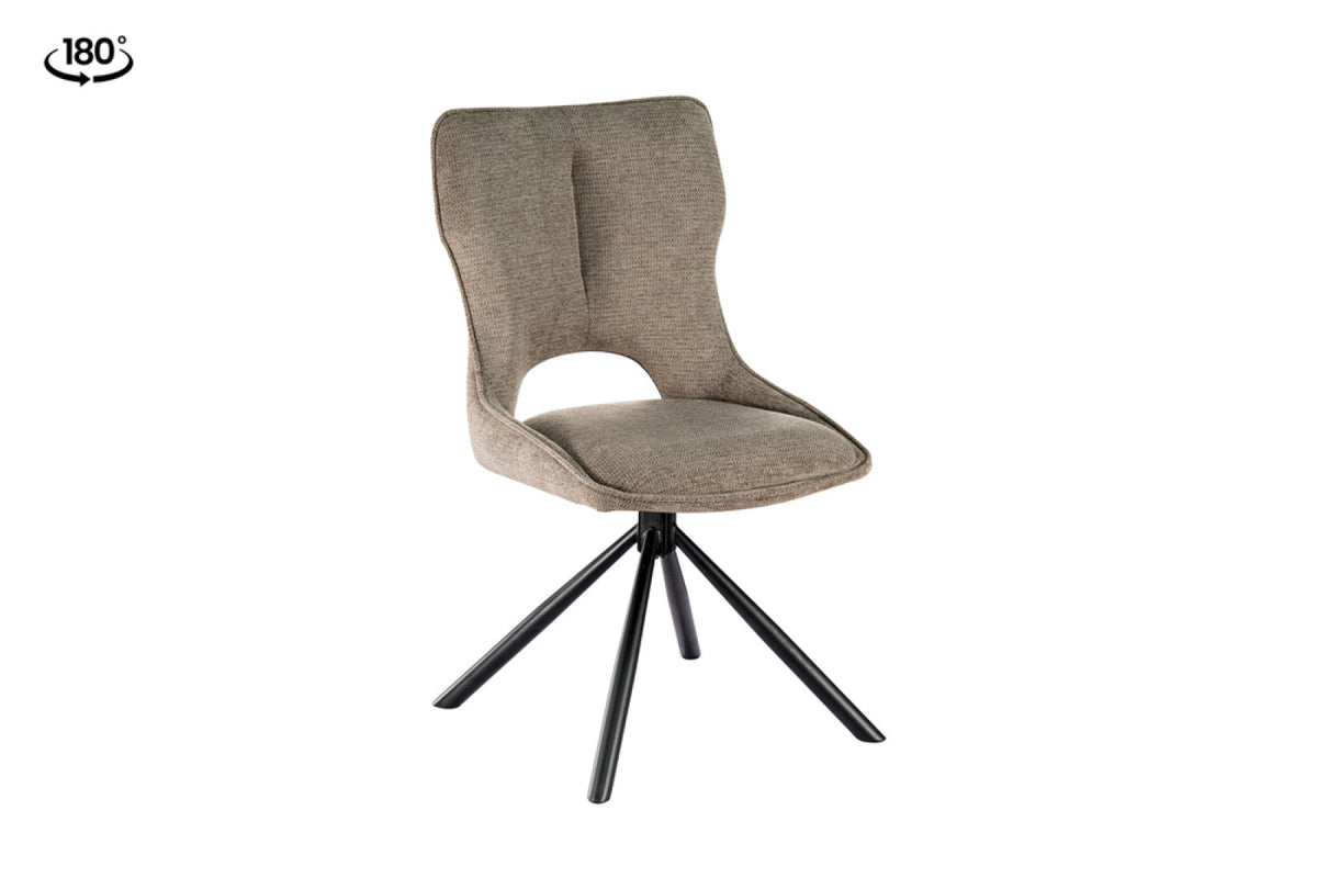 Chaise pivotante Mori – Poivre – vue 5