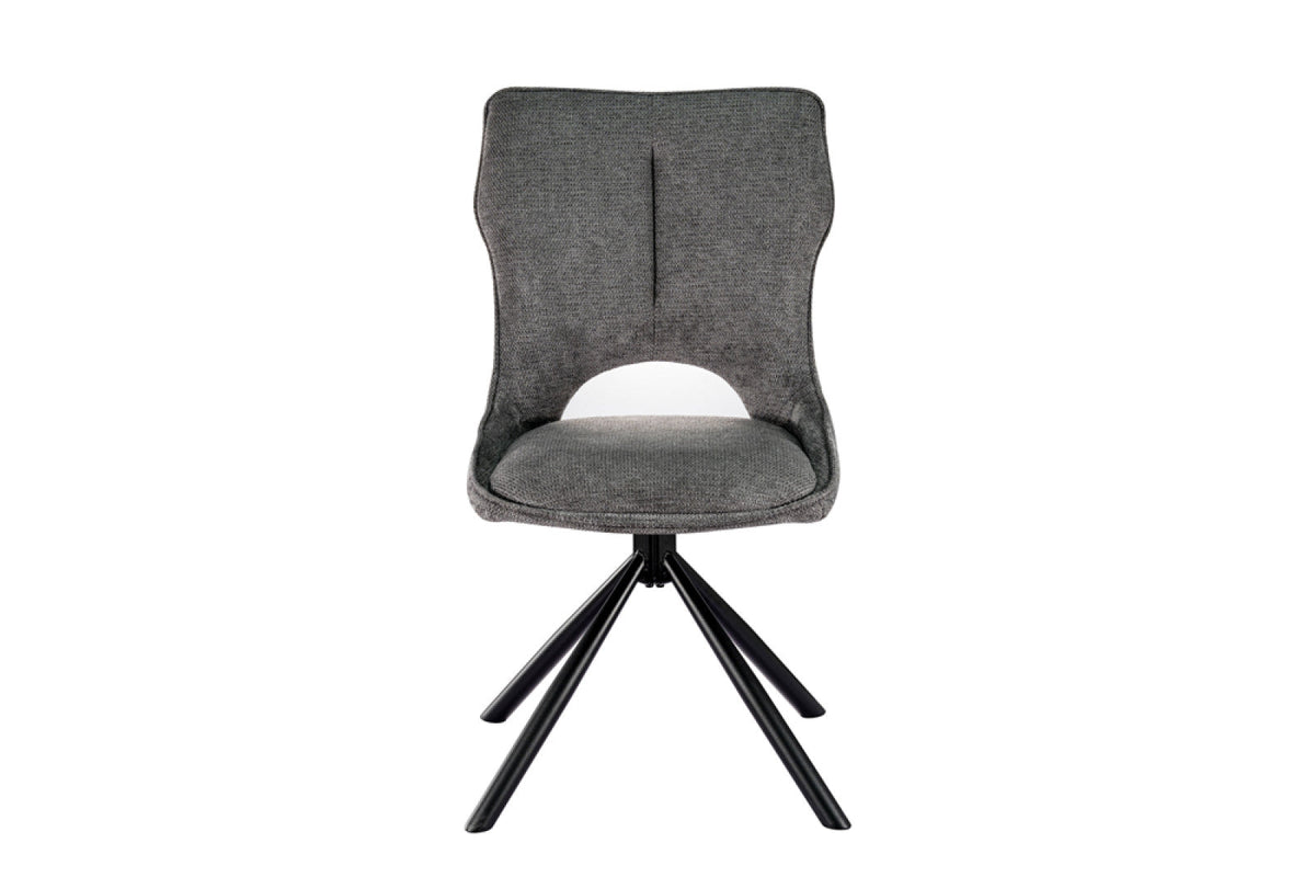 Chaise pivotante Mori – Gris foncé – vue principale