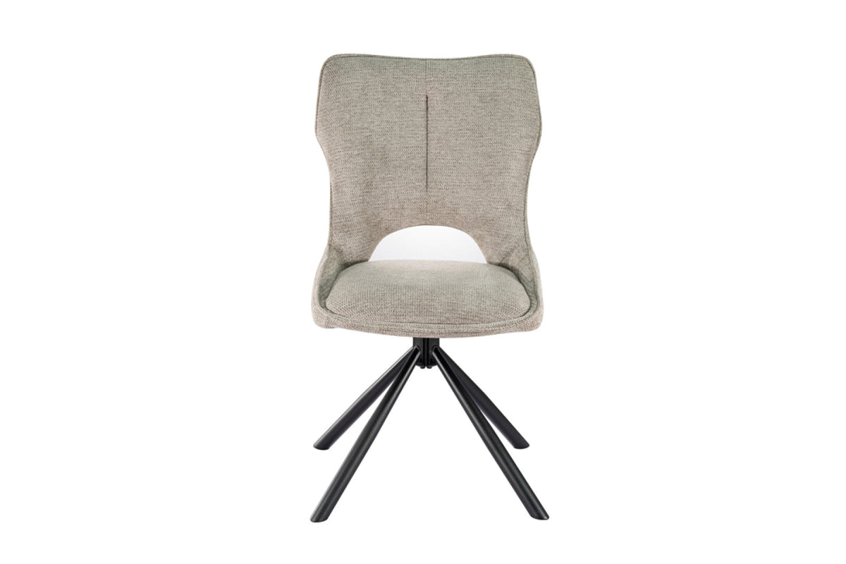 Chaise pivotante Mori – Gris clair – vue principale
