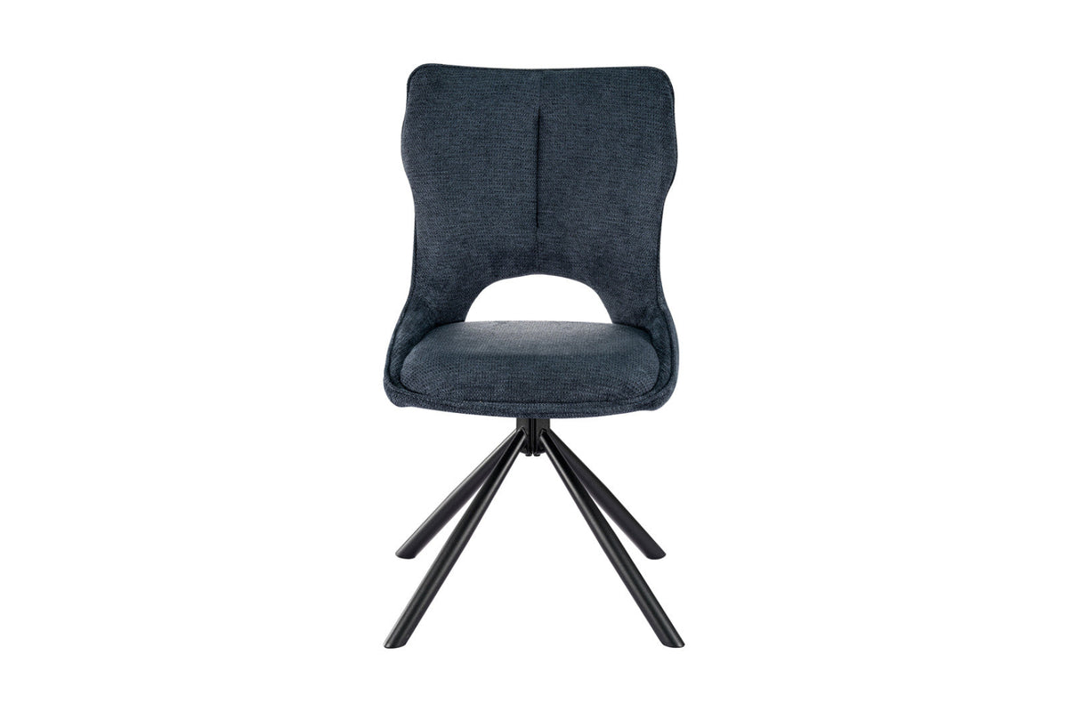 Chaise pivotante Mori – Bleu – vue principale