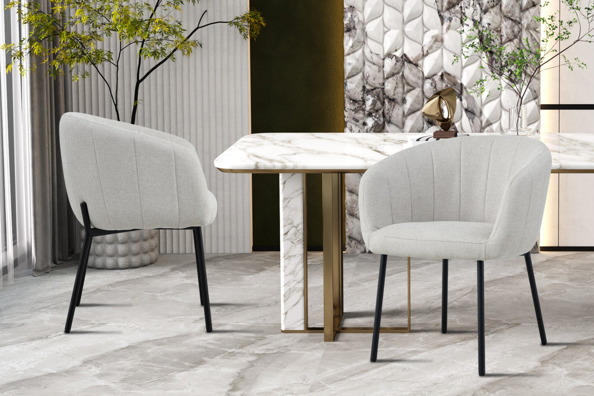 Chaise Sevilla – Tissu beige – vue 2