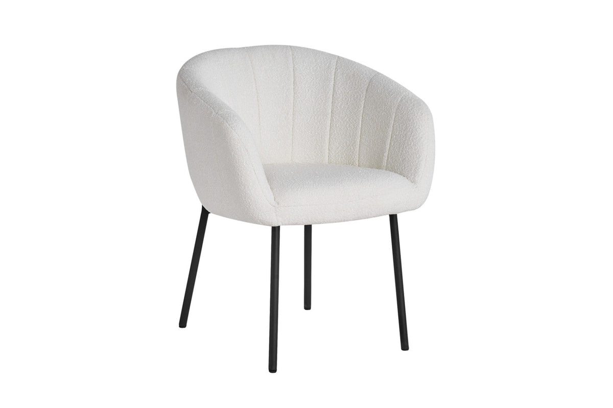 Chaise Sevilla – Bouclé blanc – vue 4