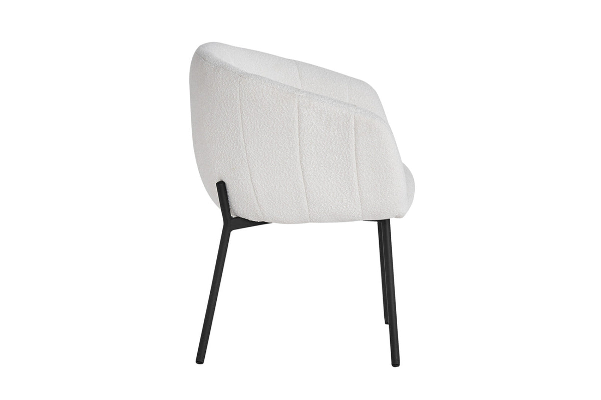 Chaise Sevilla – Bouclé blanc – vue 5