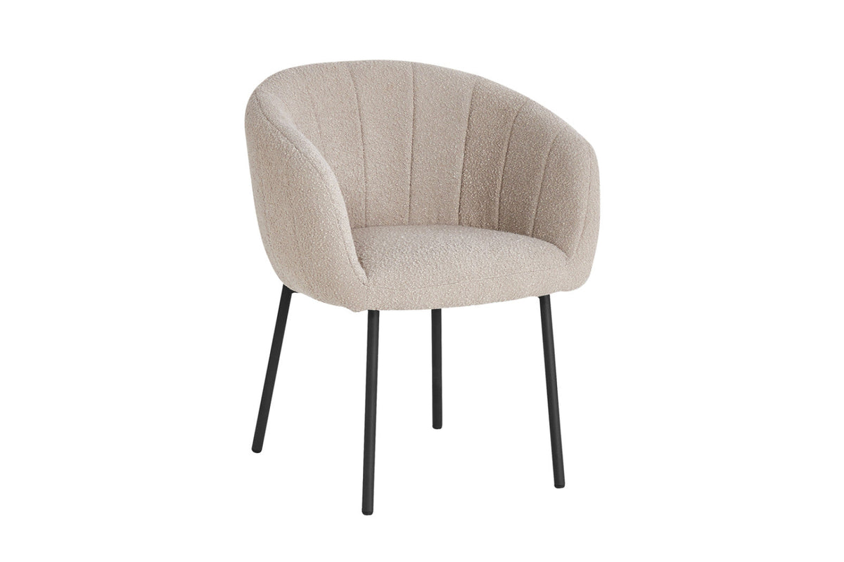 Chaise Sevilla – Bouclé sable – vue 4