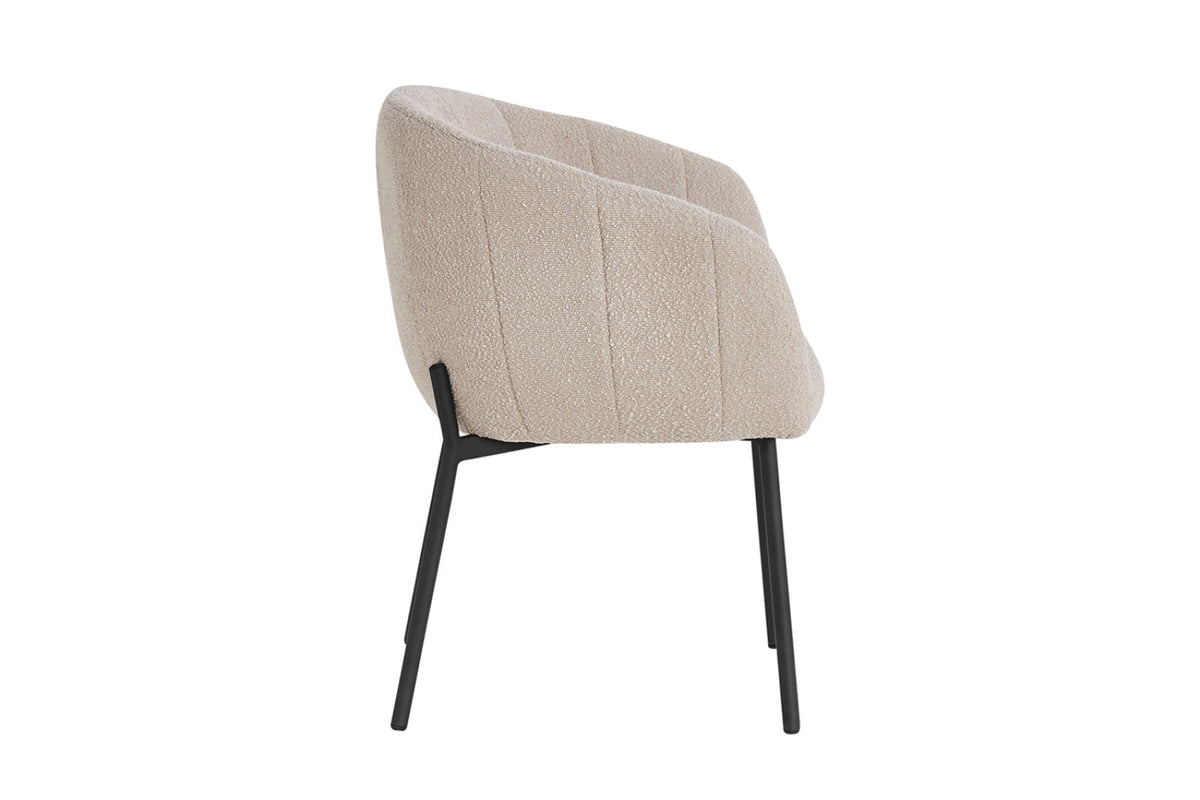Chaise Sevilla – Bouclé sable – vue 5