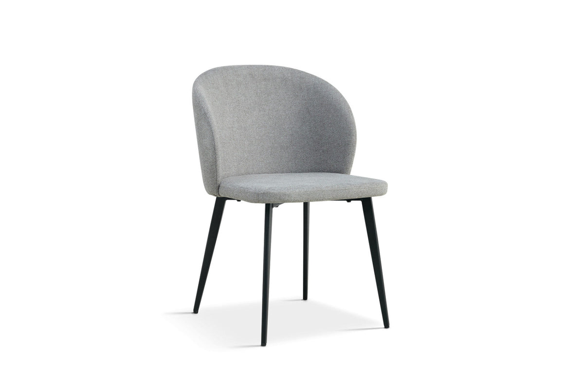 Chaise Toledo – Tissu gris clair – vue principale