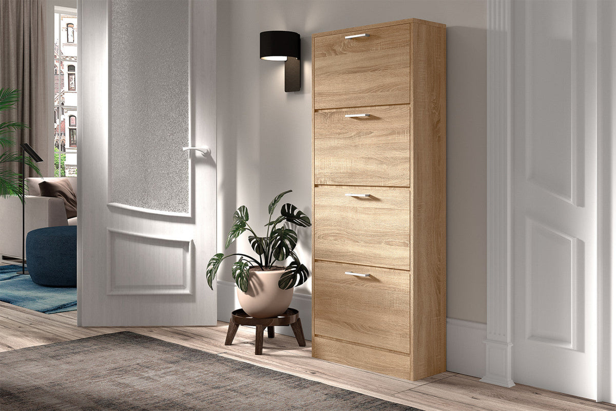 Meuble à chaussures Carini – Sonoma, 4 tiroirs – 63 × 155 cm – vue 2