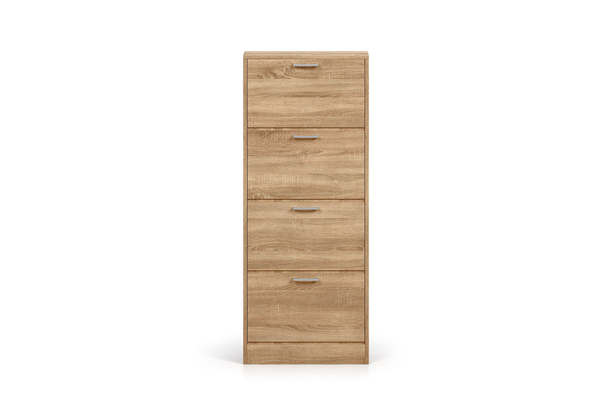Meuble à chaussures Carini – Sonoma, 4 tiroirs – 63 × 155 cm – vue principale