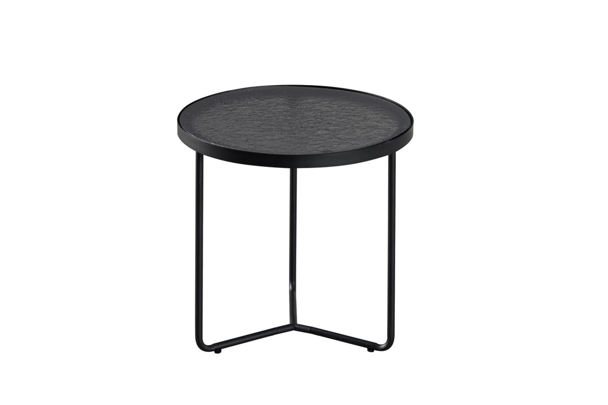 Set table basse Melia – ronde gris verre