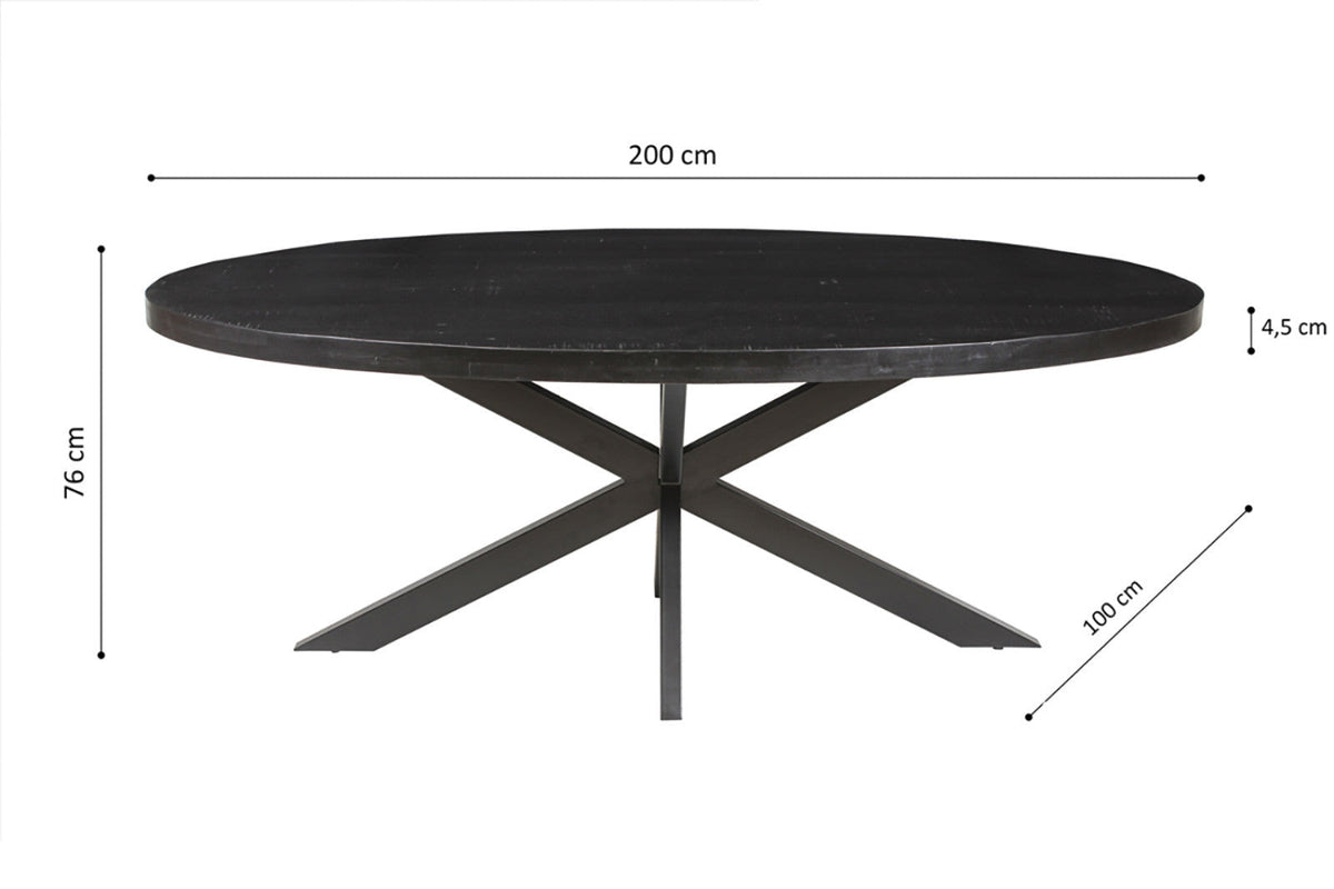 Table Alexa – Noir – vue 5
