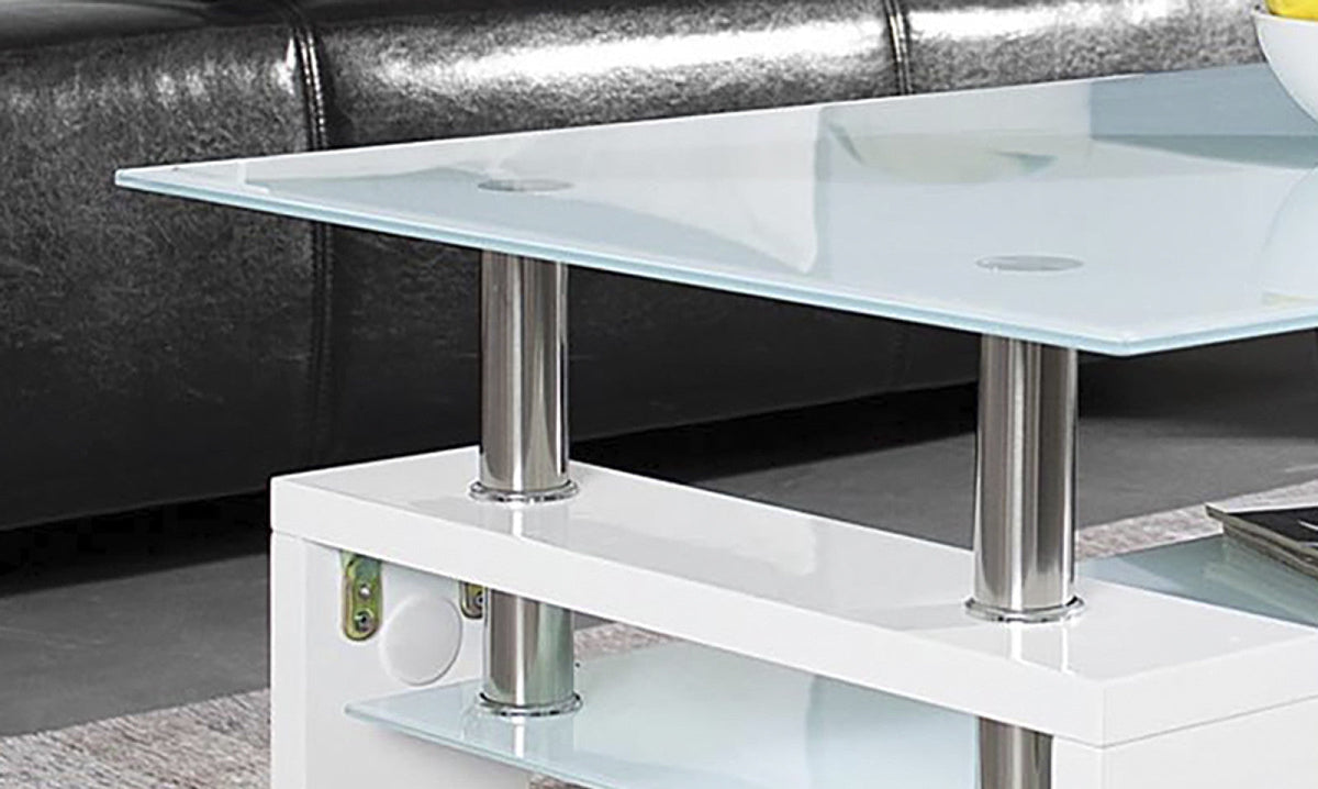 Table basse Alana – Blanc – vue 3