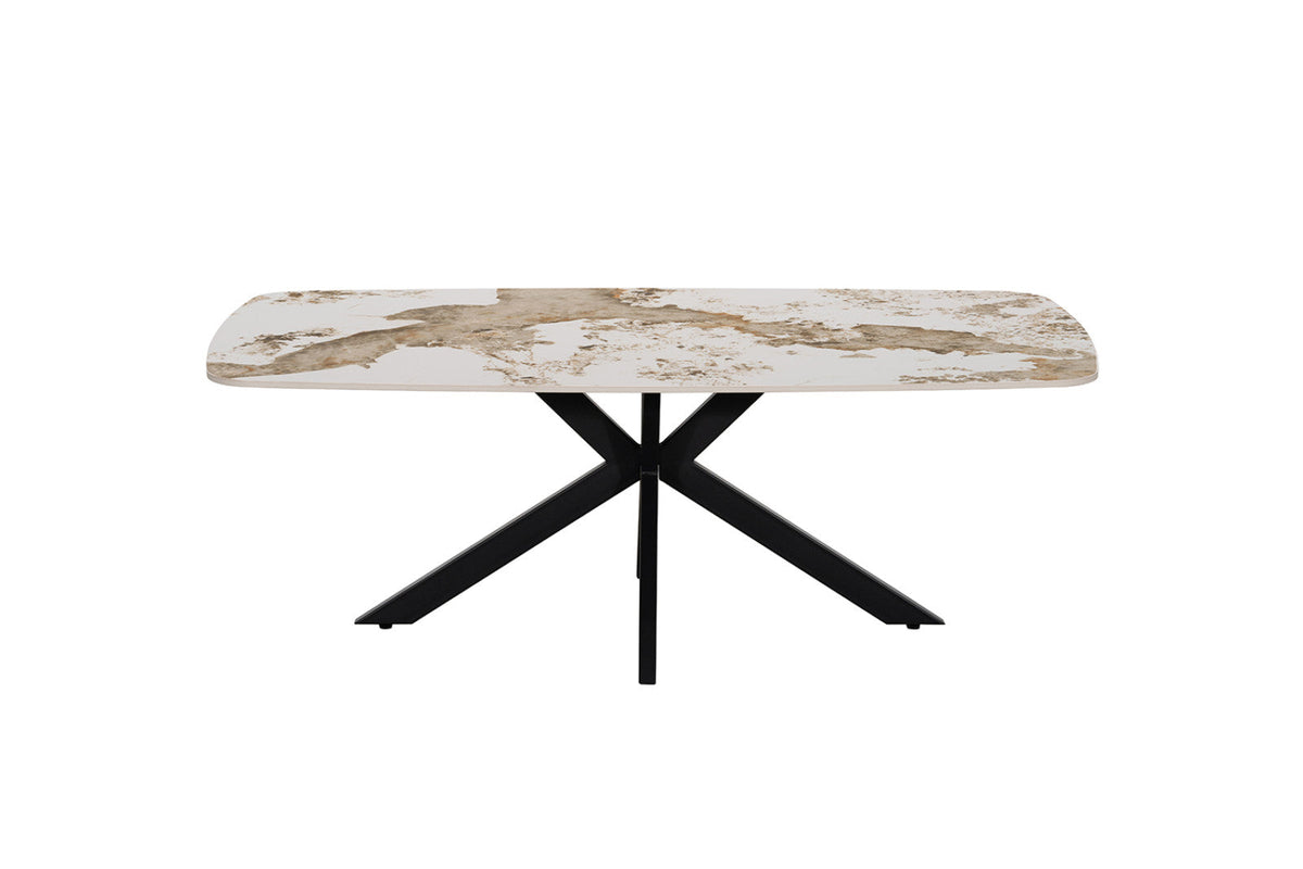 Table basse Apollo – Pandora brillant, ovale 130 × 70 cm – vue principale