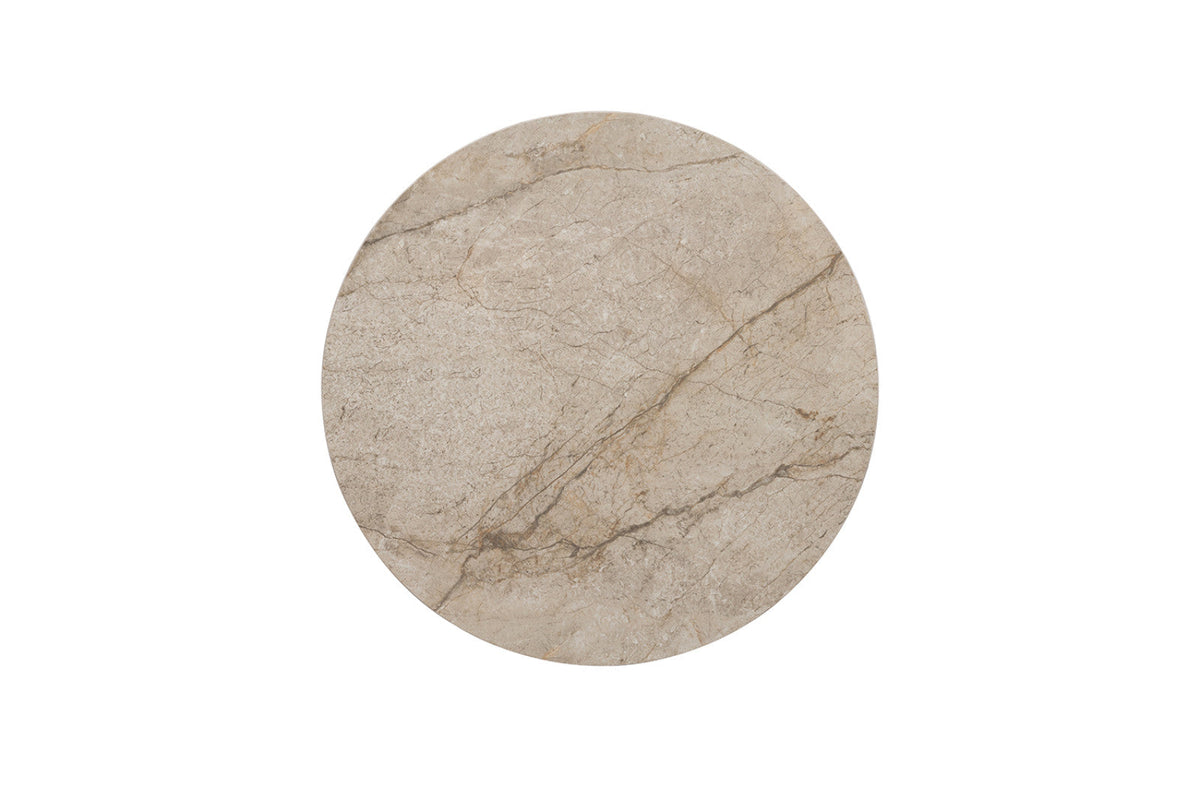 Table basse Apollo – Shakespeare beige brillant, ronde Ø 80 cm – vue 5
