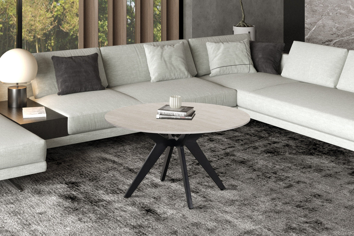 Table basse Apollo – Baroque gris, ronde Ø 80 cm – vue 3