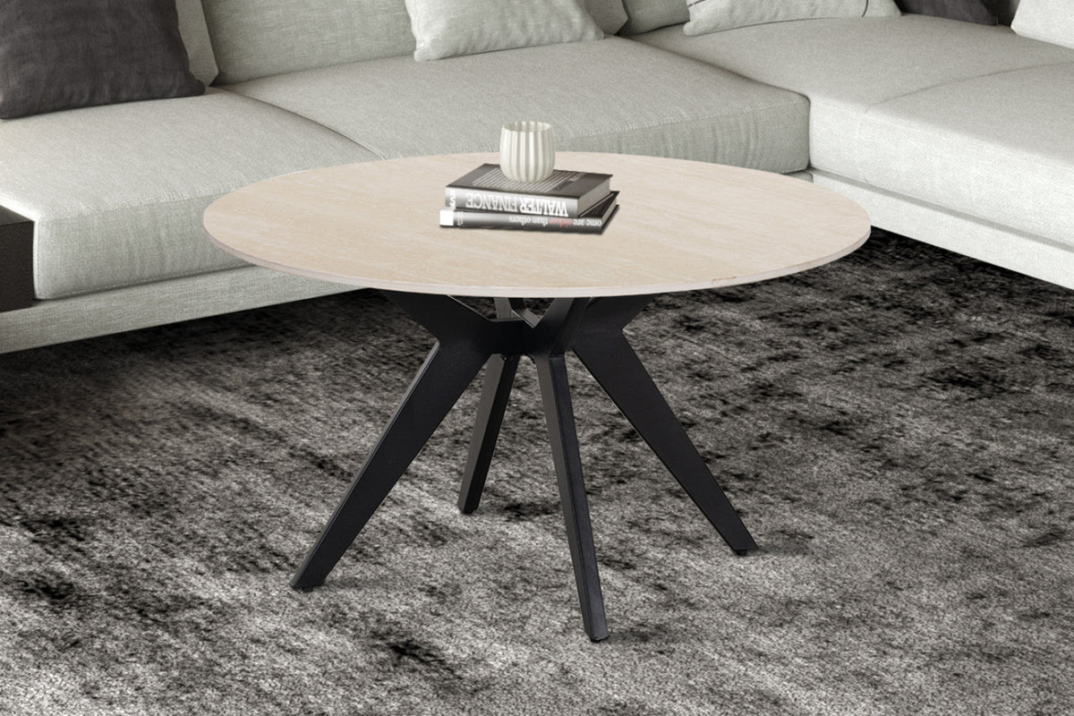 Table basse Apollo – Baroque beige, ronde Ø 80 cm – vue 2