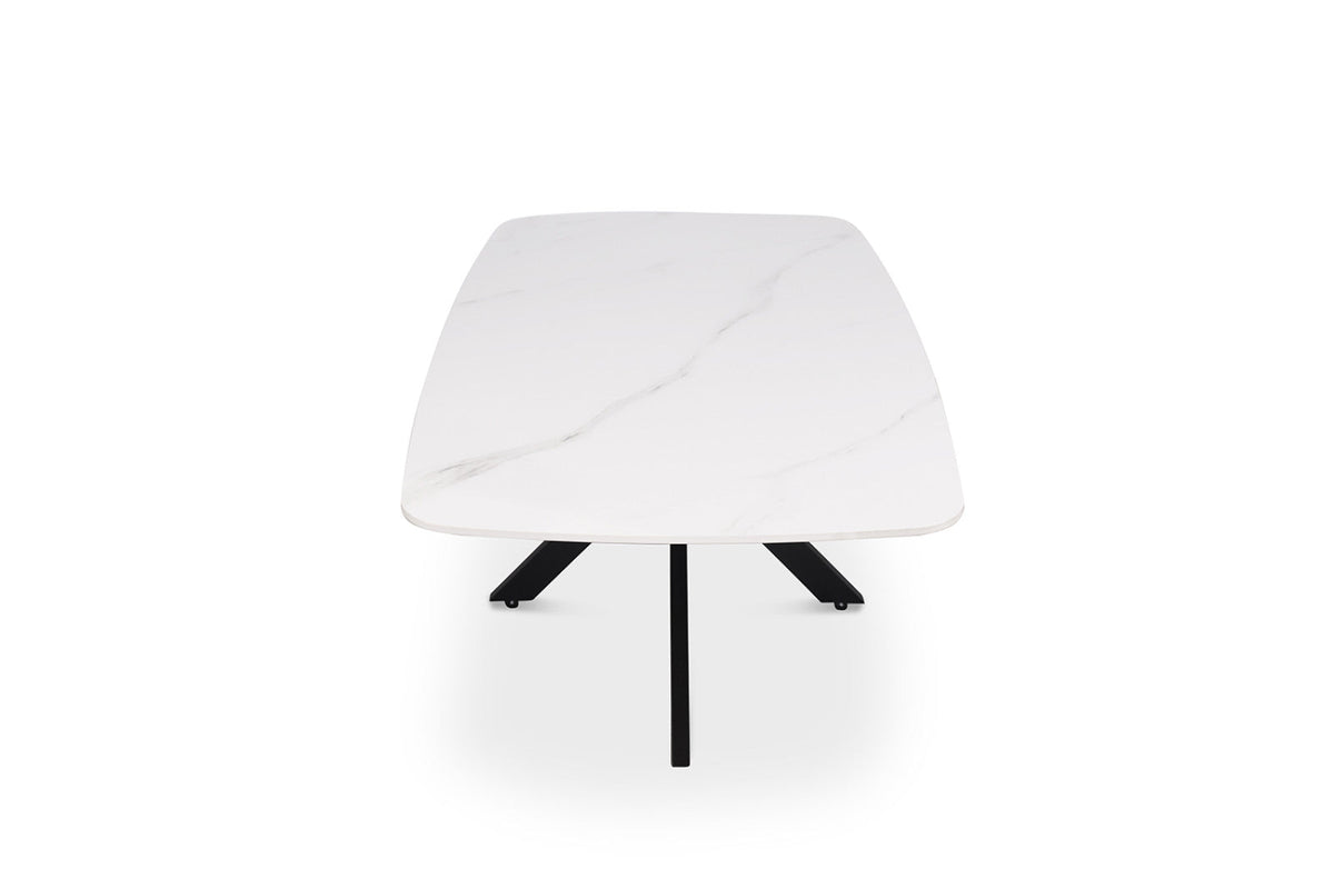 Table basse Apollo – Blanc, ovale 130 × 70 cm – vue 5
