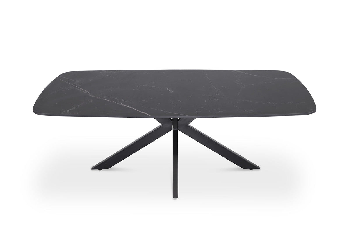 Table basse Apollo – Noir, ovale 130 × 70 cm – vue principale