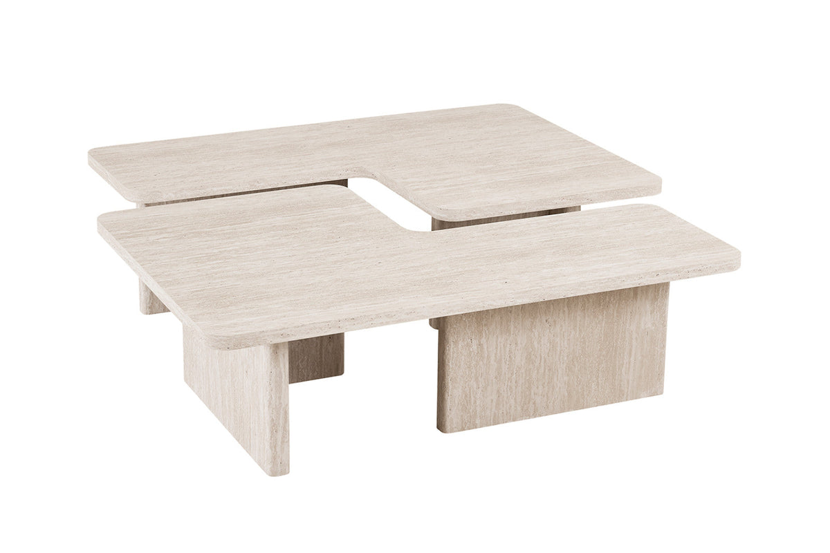 Table basse Arallo – Travertin beige – vue 5