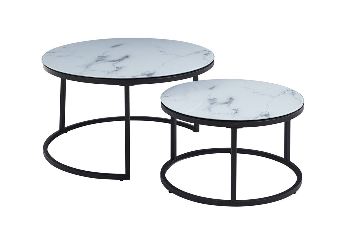 Table basse Boston – Marbre blanc – vue principale