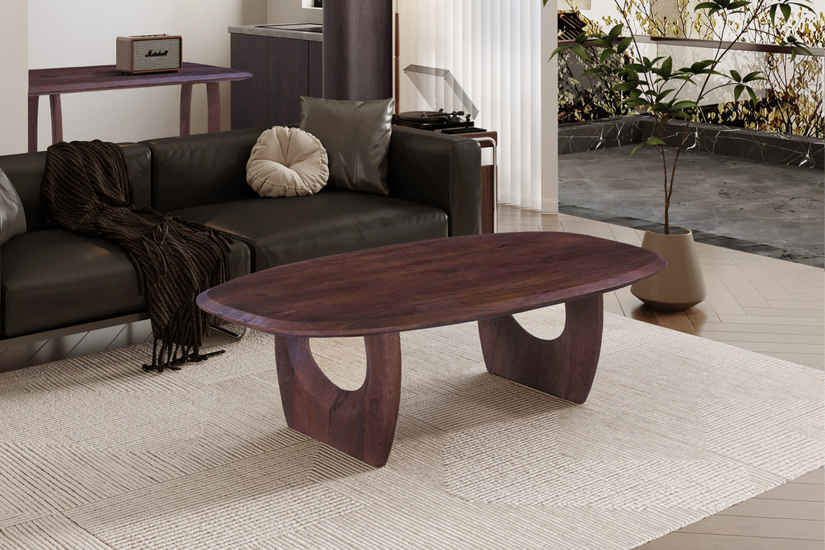Table basse Braga – Brun foncé – vue 2