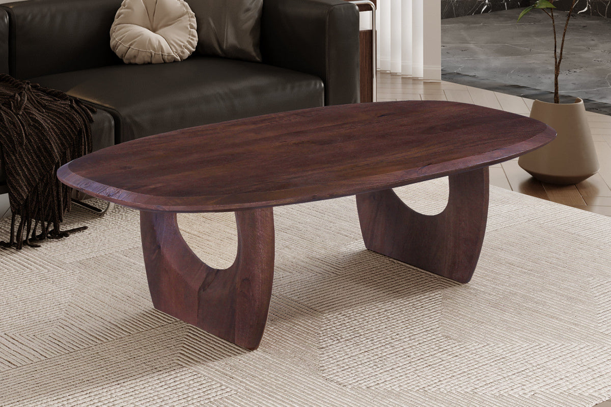Table basse Braga – Brun foncé – vue 3