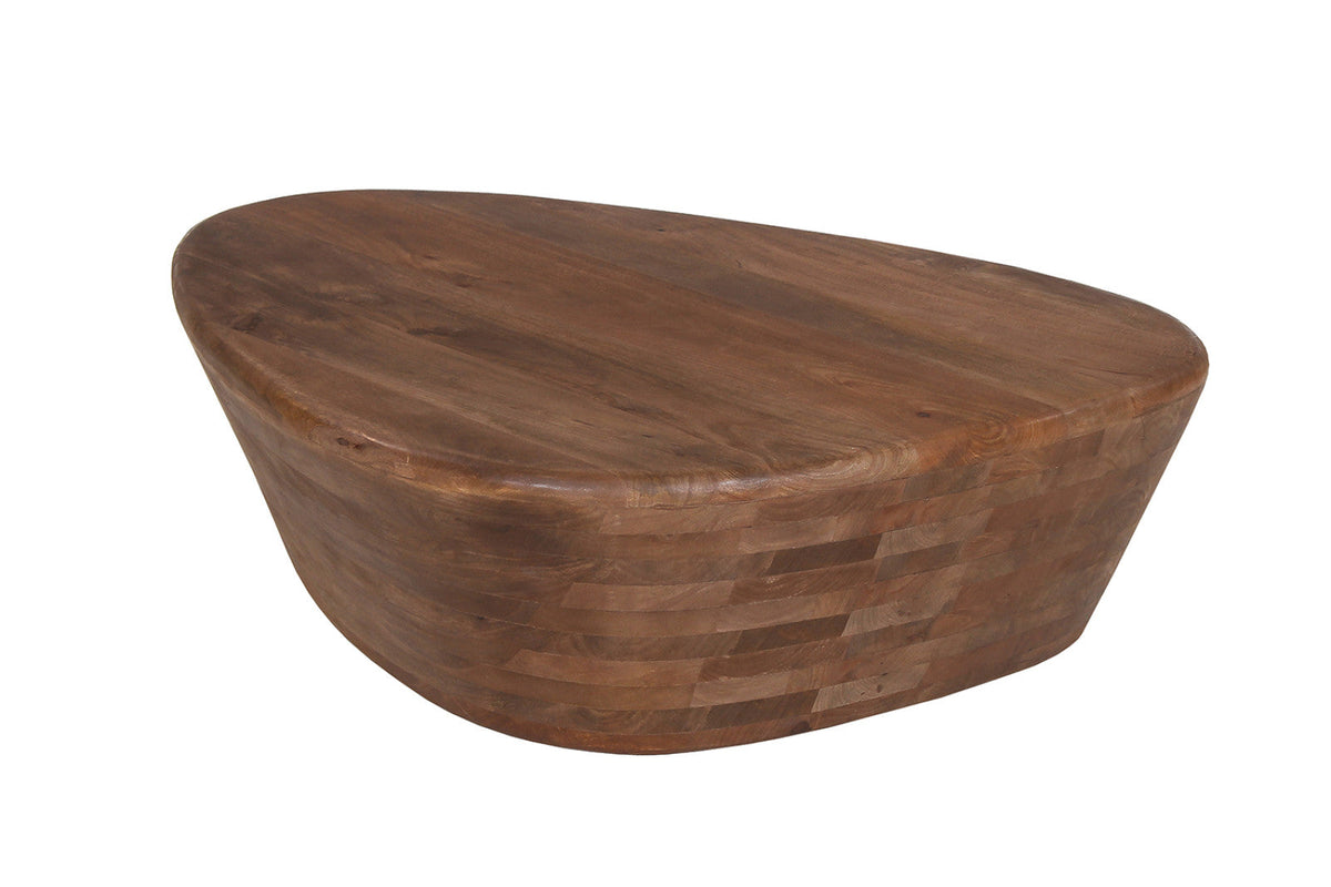 Table basse Evan – bois de manguier brun clair