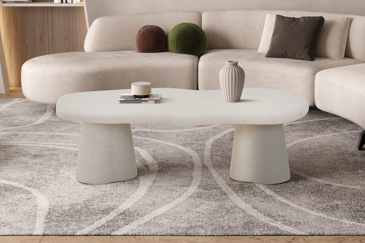 Table basse Faro – organique ciment – 130 cm