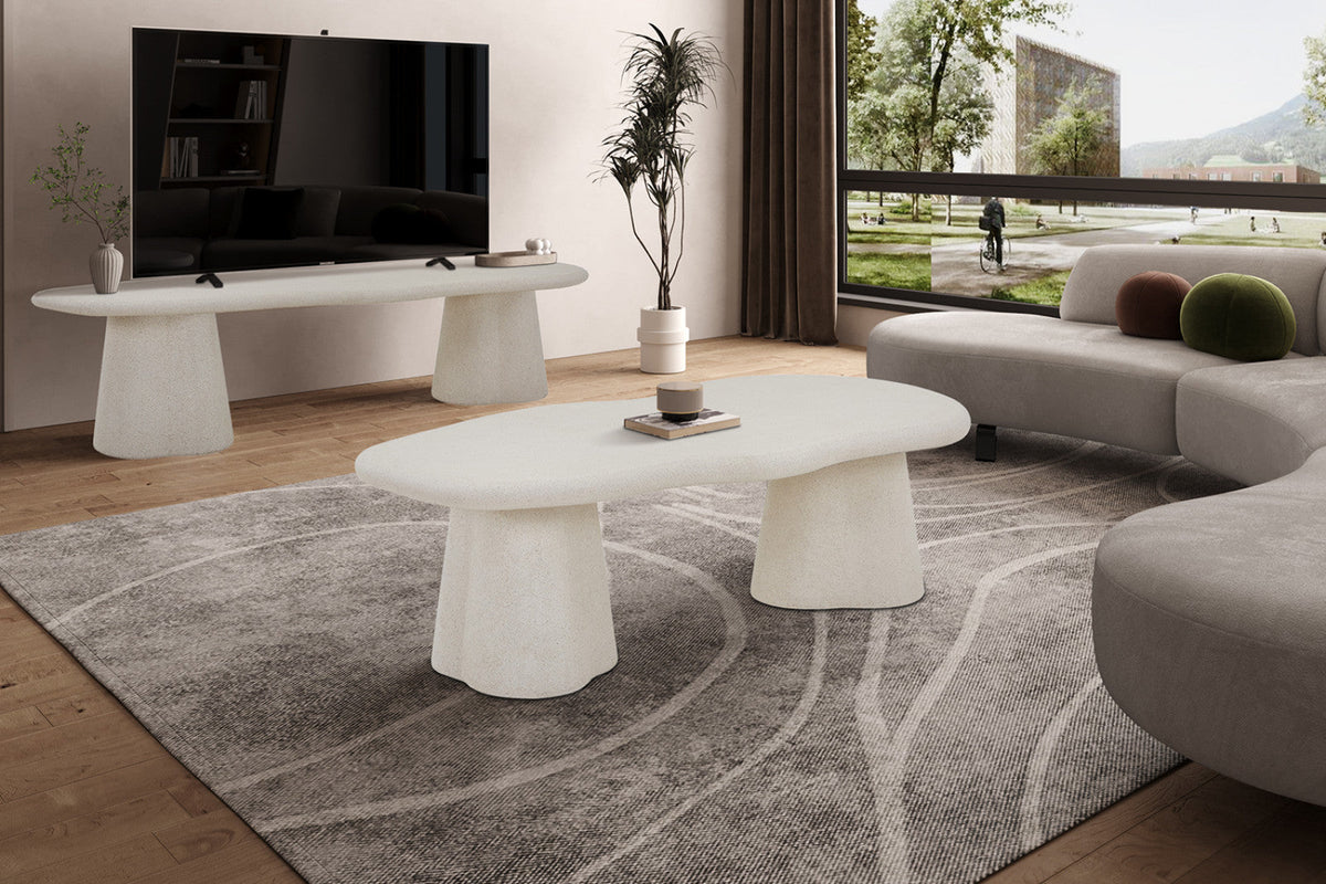 Table basse Faro – organique ciment – 130 cm