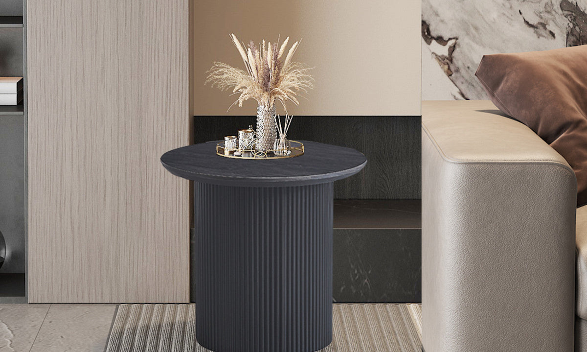 Table basse Lagos – Brun foncé, ronde Ø 50 cm – vue 2